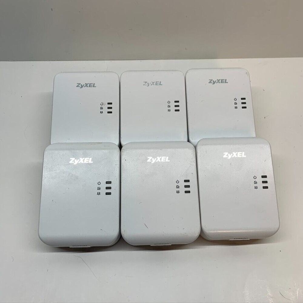 Lot of 6 ZyXEL HD Powerline 500 Mbp Wall-plug‎ Adapters (PLA4205)